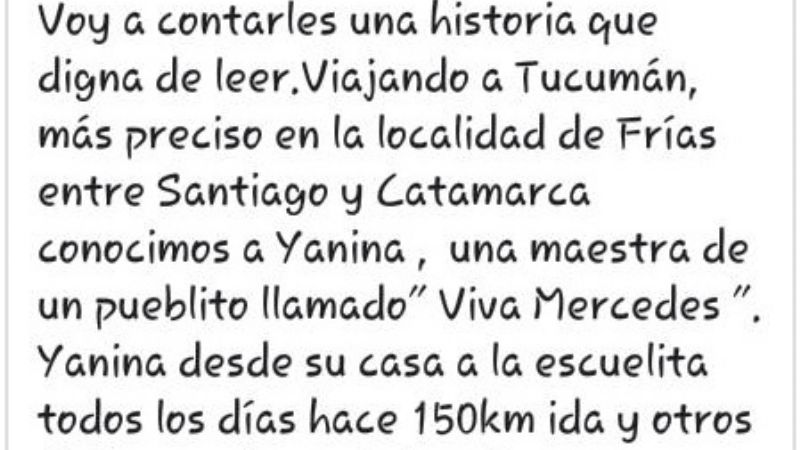 Docente multifunción recorre 300 kilómetros a dedo para dar clases