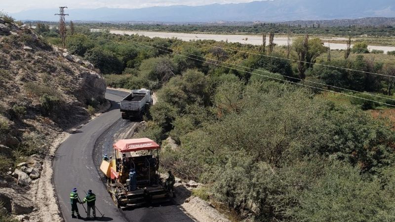La obra de pavimentación de Ruta Nacional 40 en su última etapa