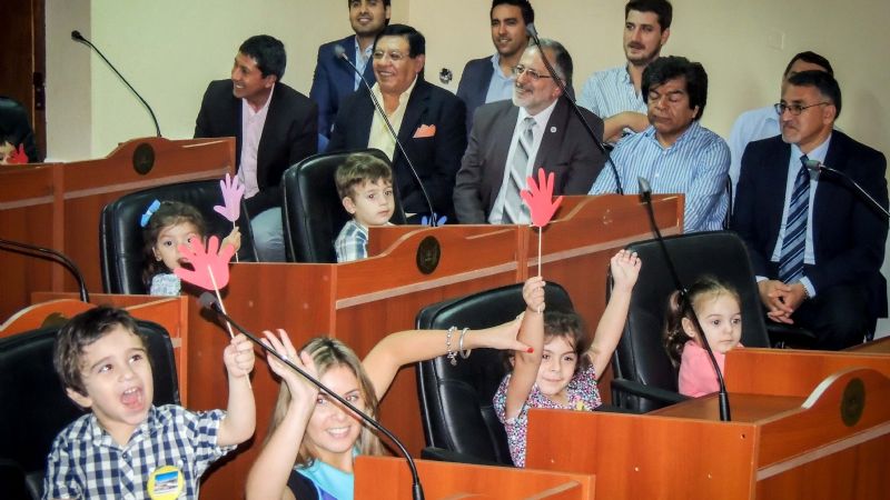 Los pequeños del Jardín Maternal fueron senadores por un día