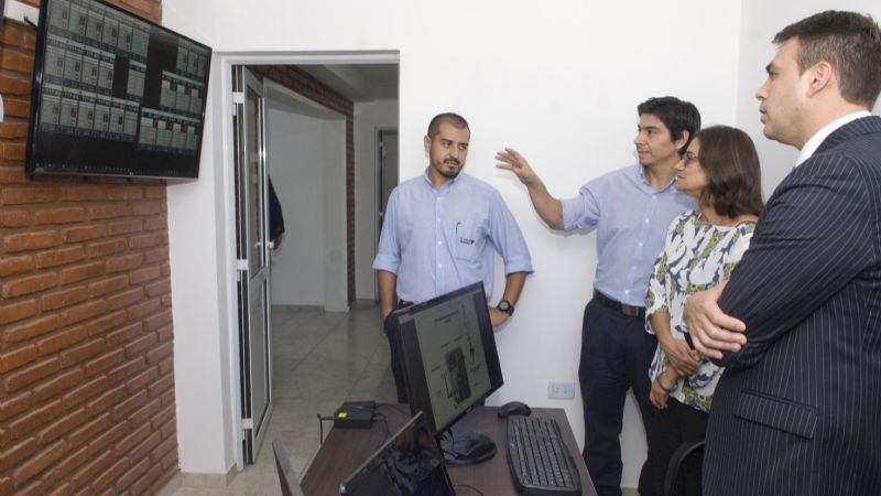 Lucía visitó la EC Sapem e inauguró nuevas obras