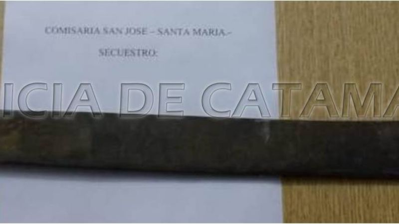 En Santa María, aprehenden a un hombre con un machete