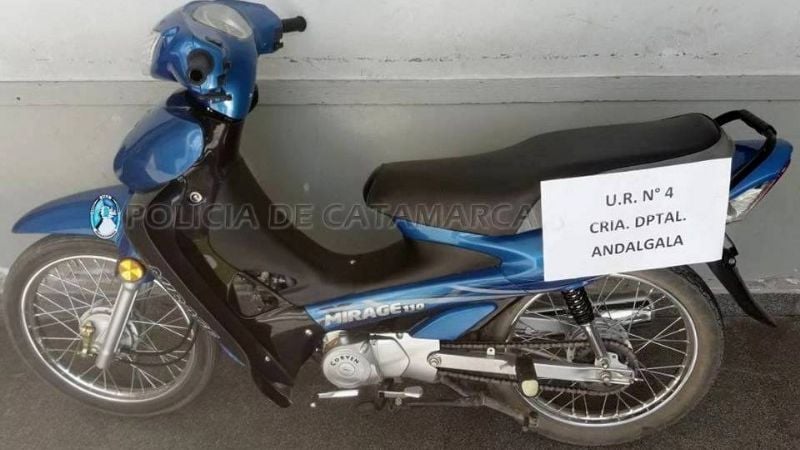 En Andalgalá recuperan una motocicleta sustraída en Belén