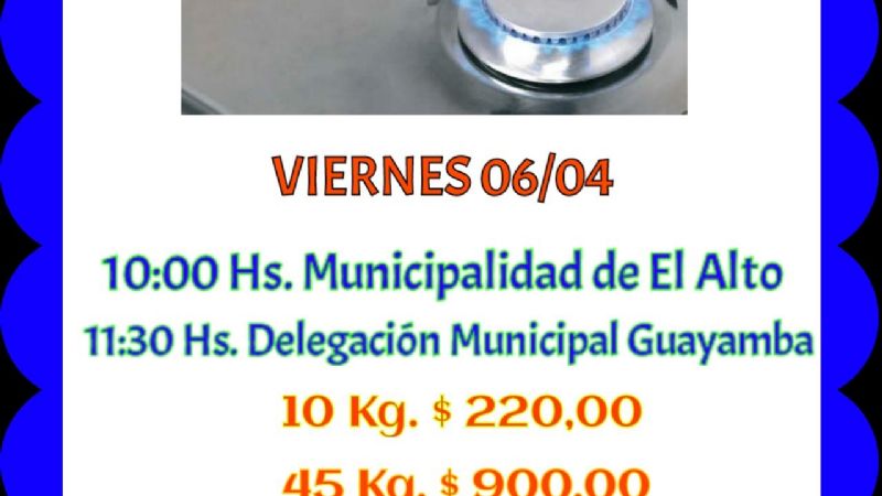 Las garrafas llegan con aumento a El Alto