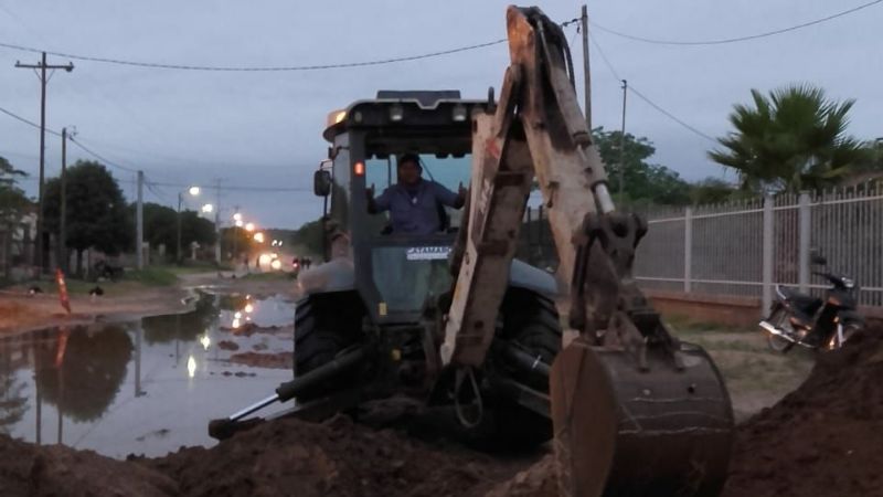 Concluyó trabajo de reparación cañerías de cloacas