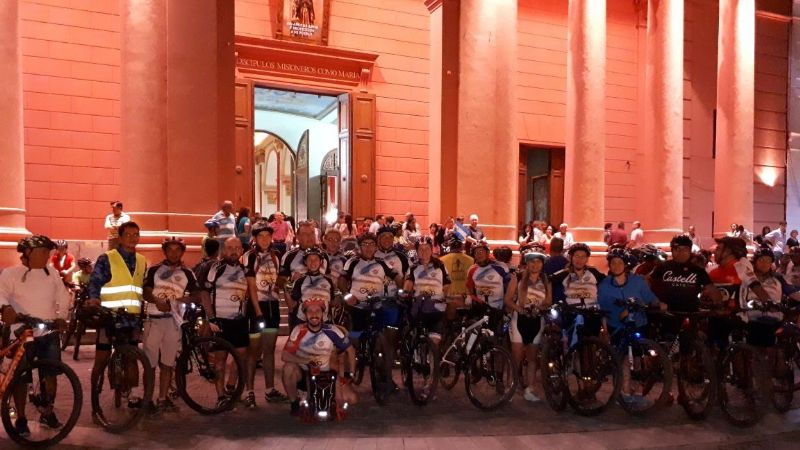 Bicicleteada de 25 kilómetros para honrar a la Virgen del Valle
