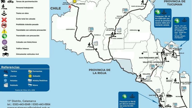 El Paso de San Francisco está cerrado por nevadas