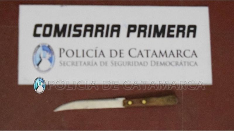 Lo detuvieron por amenazar con un cuchillo
