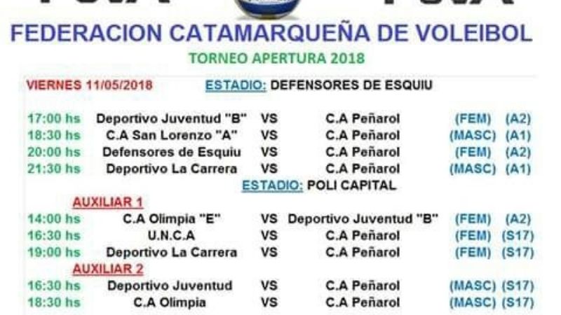 Se juega por el Apertura de la Federación de Vóley