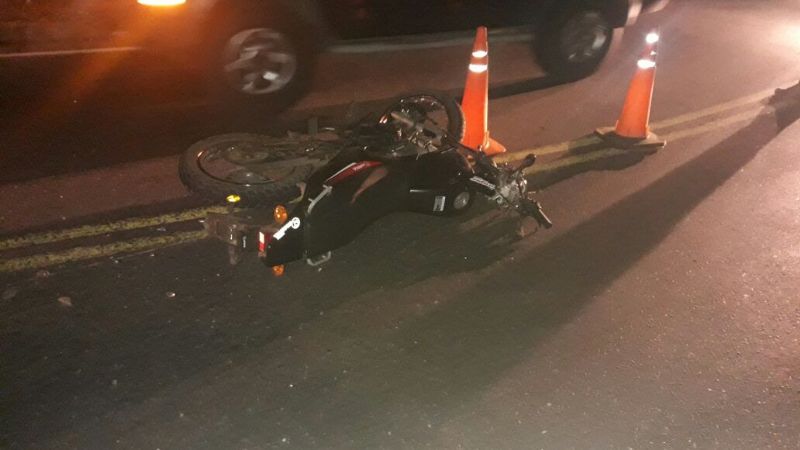 Derrapó en una moto y terminó herida