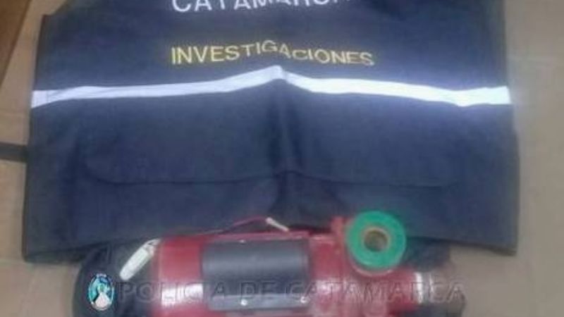 Recuperan una bomba de agua robada