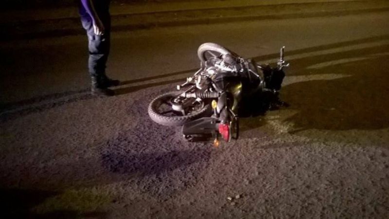 Móvil policial dañado en un accidente