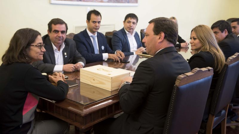 Lucía recibió al gobernador de Chañaral