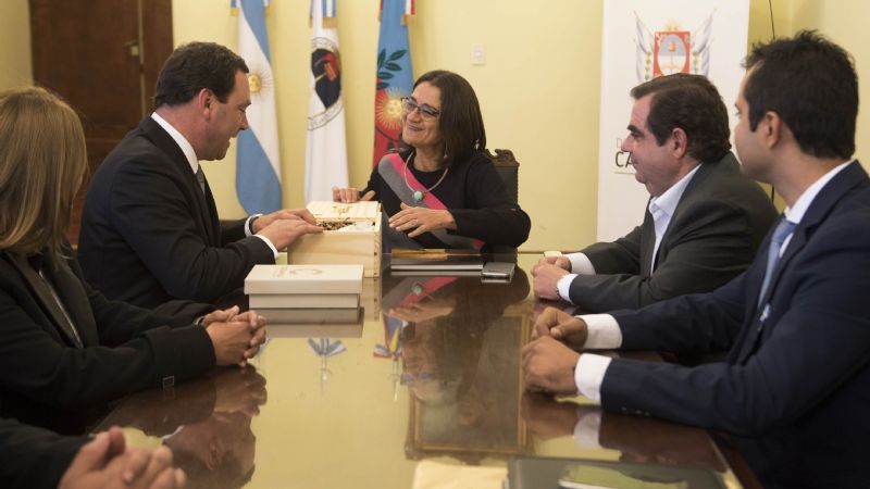 Lucía recibió al gobernador de Chañaral