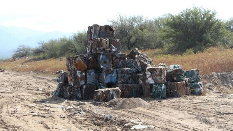 Compactaron chatarra en la Planta de Tratamiento