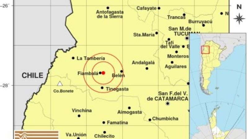 Temblor en Fiambalá