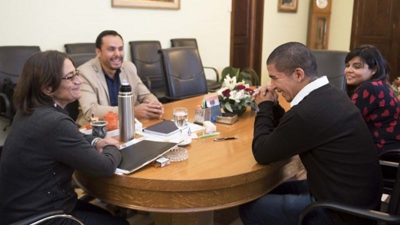 La Gobernadora recibió a Franco Morales