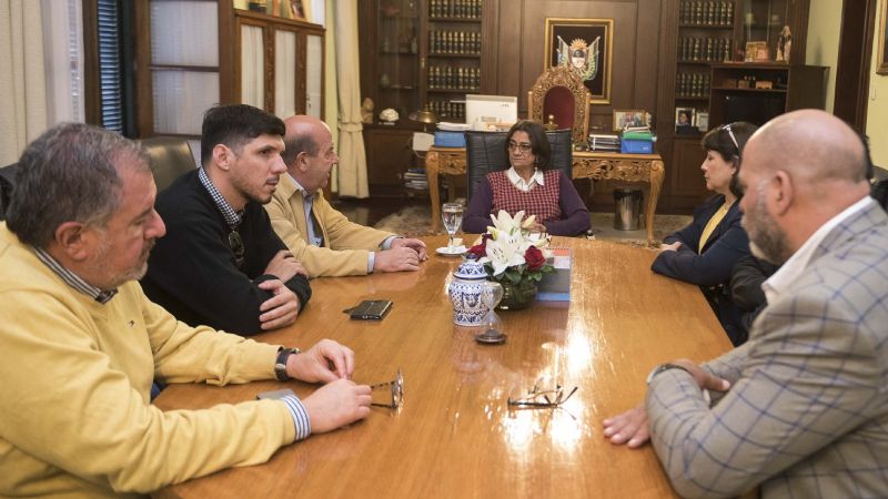 Lucía recibió al representante gremial minero