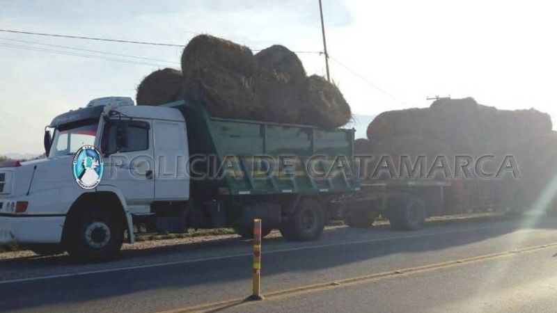 Secuestran un camión con alfalfa en El Portezuelo