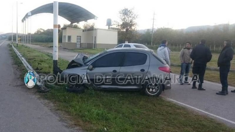 Chocó contra un poste en La Merced