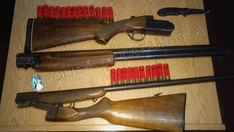 Cuatro sujetos viajaban con armas y cargamentos