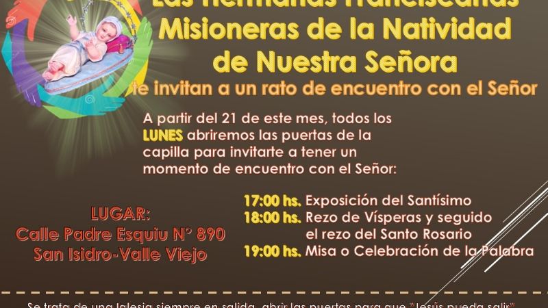 Lunes de oración con las Hermanas Franciscanas en Valle Viejo