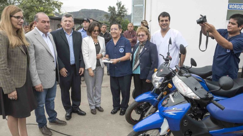 Lucía inauguró la nueva base del SAME en Chumbicha