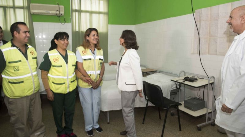 Lucía inauguró la nueva base del SAME en Chumbicha