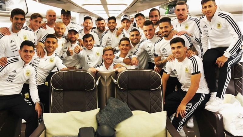 La Selección Argentina viajó a Barcelona