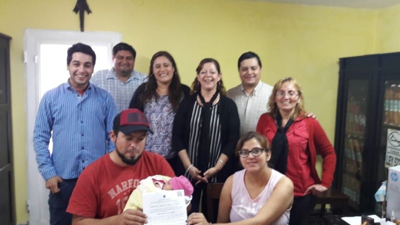 Primera inscripción digital de un nacimiento en Recreo