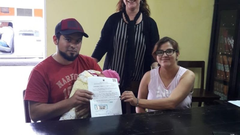 Primera inscripción digital de un nacimiento en Recreo