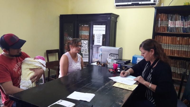 Primera inscripción digital de un nacimiento en Recreo