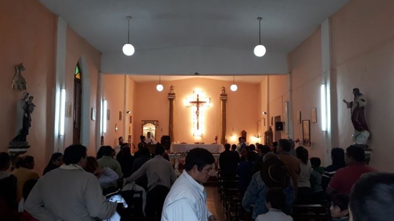 Santa Misa y visita de gauchos de Piedra Blanca en Esquiú