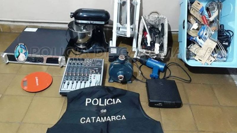 Recuperan elementos robados