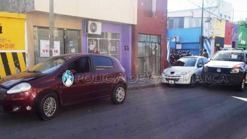 Choque con daños materiales en pleno centro