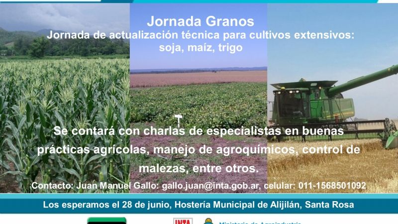 Jornada de actualización técnica para cultivos extensivos: soja, maíz, trigo
