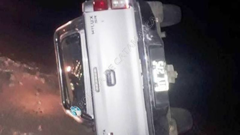 Joven herido tras un terrible vuelco en Fiambalá