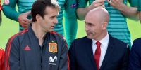 LOPETEGUI y Rubiales en una reciente presentación del plantel.