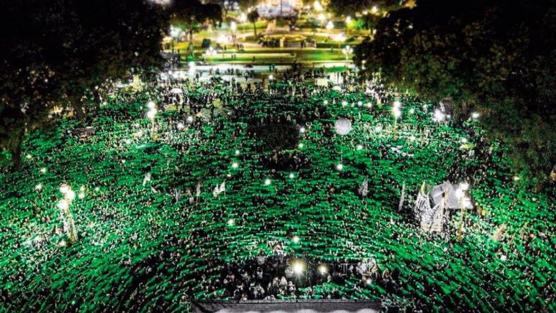 Histórico: La legalización del aborto obtuvo media sanción