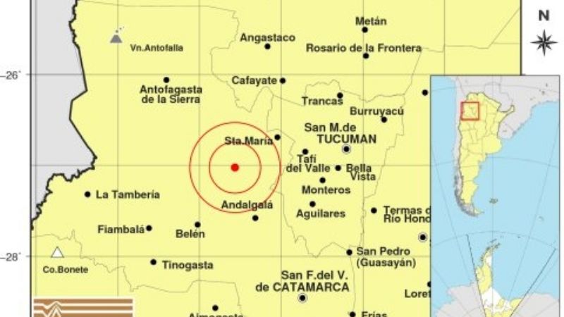 Temblor a pocos kilómetros de Santa María