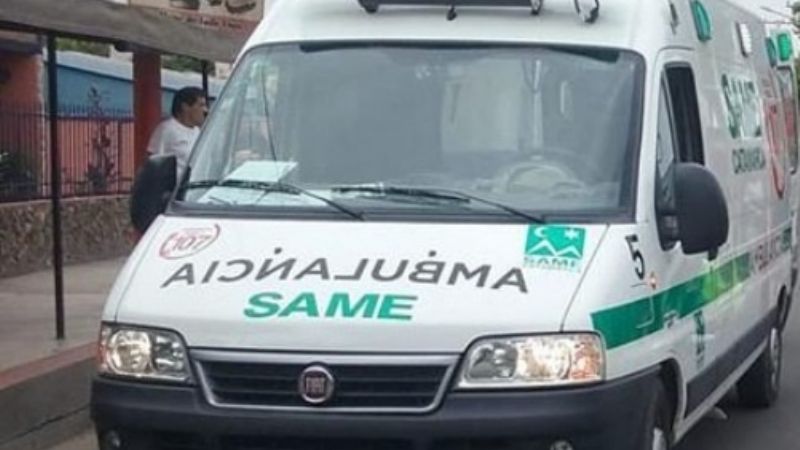 Se cayó de la moto y el SAME lo asistió