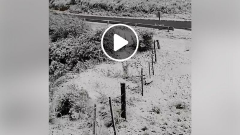 Así amaneció camino a El Rodeo