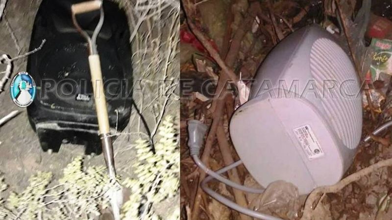 Le robaron y encontraron todo en un descampado