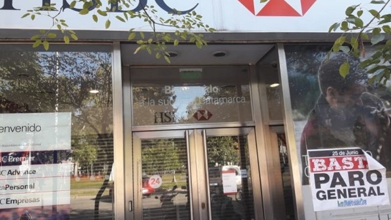 En los bancos, la adhesión al paro fue del 90%