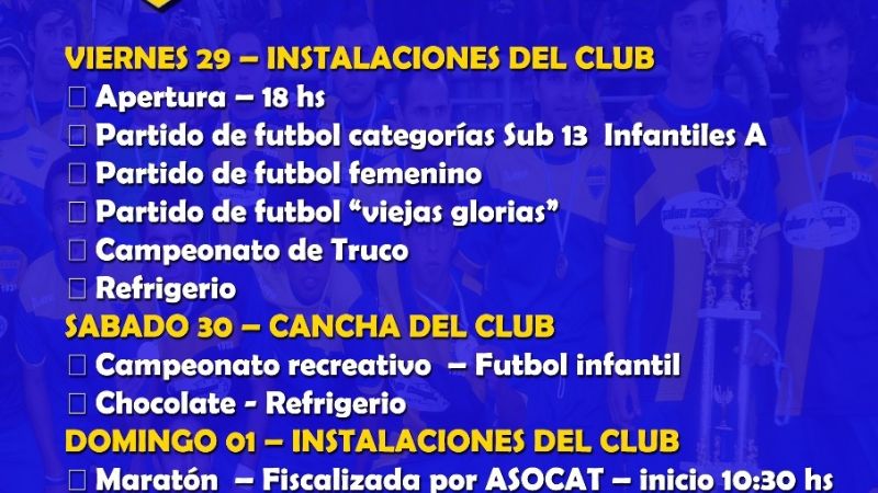 Actividades por el aniversario de Social Rojas