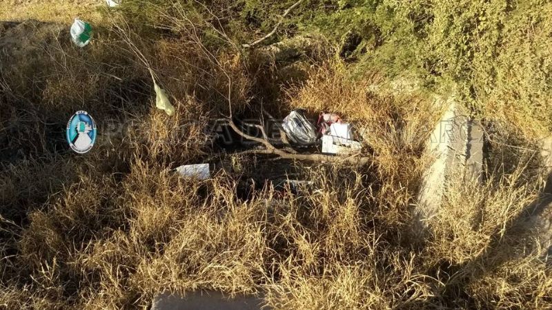 Robaron en un comercio y escondieron todo en un descampado