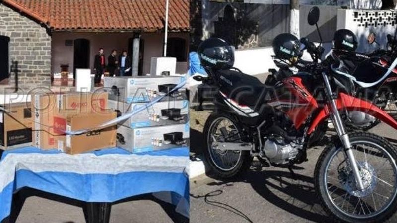 Entregaron motocicletas y otros elementos a la Jefatura de Ancasti