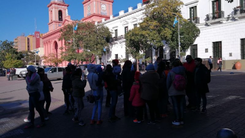 Piquete de vecinos en pleno centro