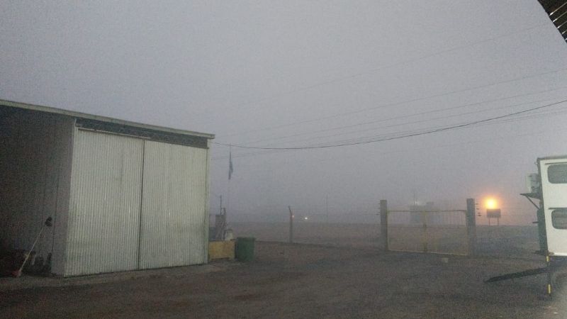 Alertan por niebla y llovizna en la Ruta 157