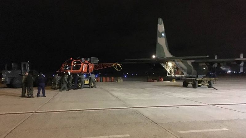 Así enviaban al Hércules con dos helicópteros a Catamarca