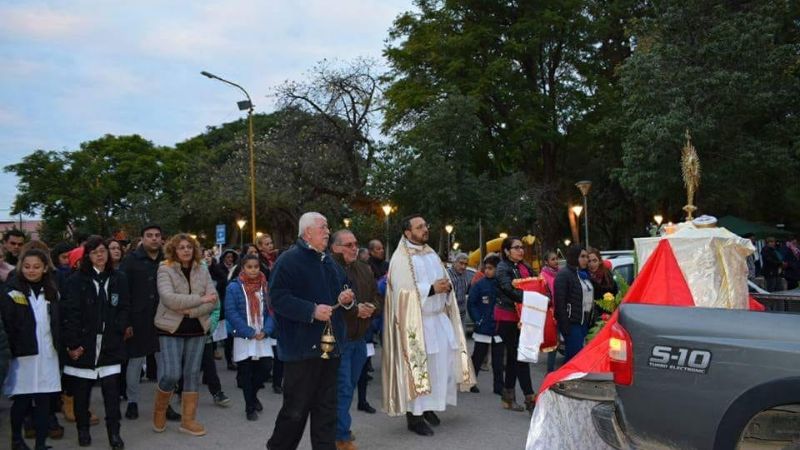 Celebración de Corpus Christi en localidades de Capayán